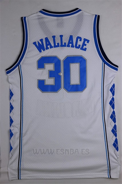 Camiseta NCAA North Carolina Tar Heels Rasheed Wallace #30 Blanco